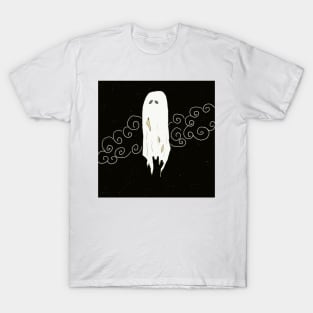 vintage inspired tattered ghost T-Shirt